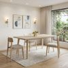 71" White Wood Dining Table