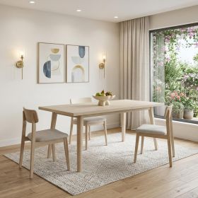 71" White Wood Dining Table