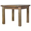 35" Oak Solid Wood Butterfly Leaf Square Extendable Dining Table