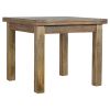 35" Oak Solid Wood Butterfly Leaf Square Extendable Dining Table