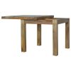 35" Oak Solid Wood Butterfly Leaf Square Extendable Dining Table