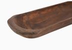 30" Brown Solid Wood Oval Dough Bowl