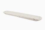 30" White Solid Wood Oval Dough Bowl