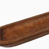 40" Brown Solid Wood Oval Dough Bowl