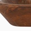 20" Natural Solid Wood Oval Dough Bowl