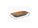20" Black Solid Wood Dough Bowl With Handles