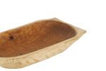 20" Antiqued White Solid Wood Dough Bowl With Handles