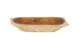 20" Antiqued White Solid Wood Dough Bowl With Handles