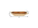 20" Antiqued White Solid Wood Dough Bowl With Handles