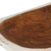 20" White Solid Wood Dough Bowl With Handles