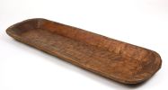 40" Natural Solid Wood Oval Dough Bowl
