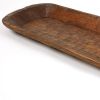 40" Natural Solid Wood Oval Dough Bowl