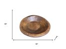 15" Natural Solid Wood Round Dough Bowl
