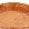 15" Natural Solid Wood Round Dough Bowl