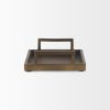 10" Gold Aluminum Hand Finished Serving Tray With Handles