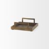 10" Gold Aluminum Hand Finished Serving Tray With Handles