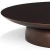 16" Dark Brown Solid Wood Hand Finished Round Riser Tray