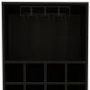 16" Black Wood Bar Cart