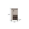 16" Gray Wood Bar Cart