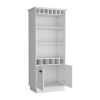 19" White Wood Bar Cart