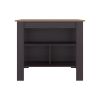 28" Brown Wood Kitchen Island