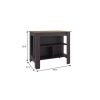 28" Brown Wood Kitchen Island