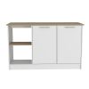 25" White Wood Kitchen Island