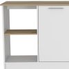 25" White Wood Kitchen Island