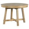 58" Natural Wood Removable Leaf Oval Extendable Dining Table