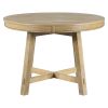 58" Natural Wood Removable Leaf Oval Extendable Dining Table