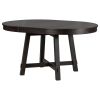 58" Espresso Wood Removable Leaf Oval Extendable Dining Table