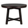 58" Espresso Wood Removable Leaf Oval Extendable Dining Table