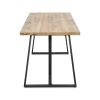 60" Brown And Black Wood And Steel Frame Base Dining Table