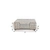 8" Silver Iron And Crystal Square Napkin Holder