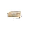 8" Gold Iron And Crystal Square Napkin Holder