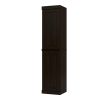 72" Espresso Solid Wood Two Door Pantry Or Storage Closet