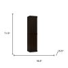 72" Espresso Solid Wood Two Door Pantry Or Storage Closet