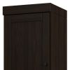 72" Espresso Solid Wood Two Door Pantry Or Storage Closet