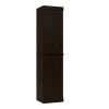 72" Espresso Solid Wood Two Door Pantry Or Storage Closet