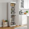 72" White Solid Wood Two Door Pantry Or Storage Closet