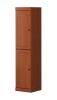 72" Coffee Solid Wood Two Door Pantry Or Storage Closet