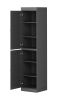 72" Gray Solid Wood Two Door Pantry Or Storage Closet