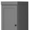 72" Gray Solid Wood Two Door Pantry Or Storage Closet