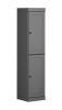72" Gray Solid Wood Two Door Pantry Or Storage Closet