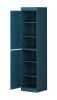 72" Teal Blue Solid Wood Two Door Pantry Or Storage Closet