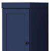72" Navy Blue Solid Wood Two Door Pantry Or Storage Closet