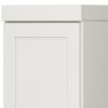 72" Off White Solid Wood Two Door Pantry Or Storage Closet