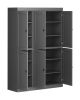 72" Gray Solid Wood 8 Pantry Or Storage Closet
