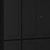 72" Black Solid Wood 8 Pantry Or Storage Closet
