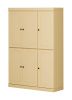 72" Yellow Solid Wood 8 Pantry Or Storage Closet